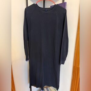 Uniqlo Black Long Sleeve Thermal Knit Kids Dress